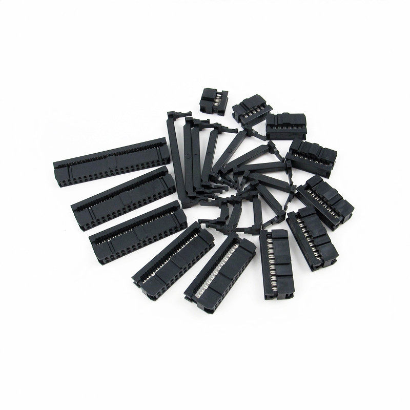 fc压线线头2.54mm牛角插头fc-610p20p26p30p40p64p连接器