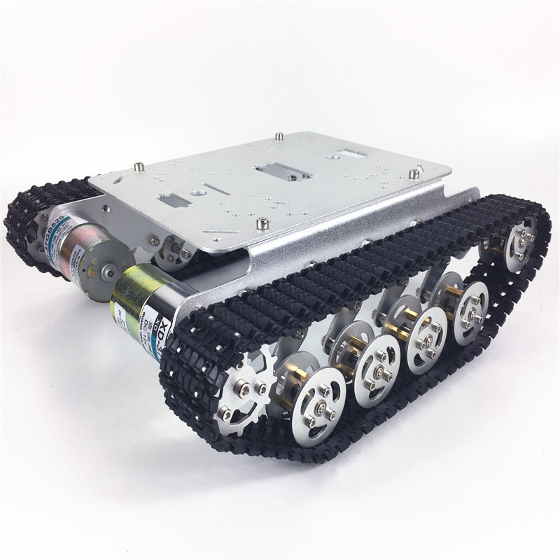 履带智能小车底盘3号金属减震坦克单片机智能车