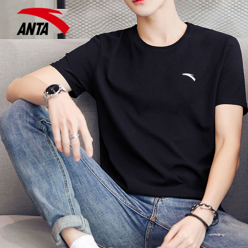 安踏男装运动短袖2021夏季新款正品透气休闲运动t恤