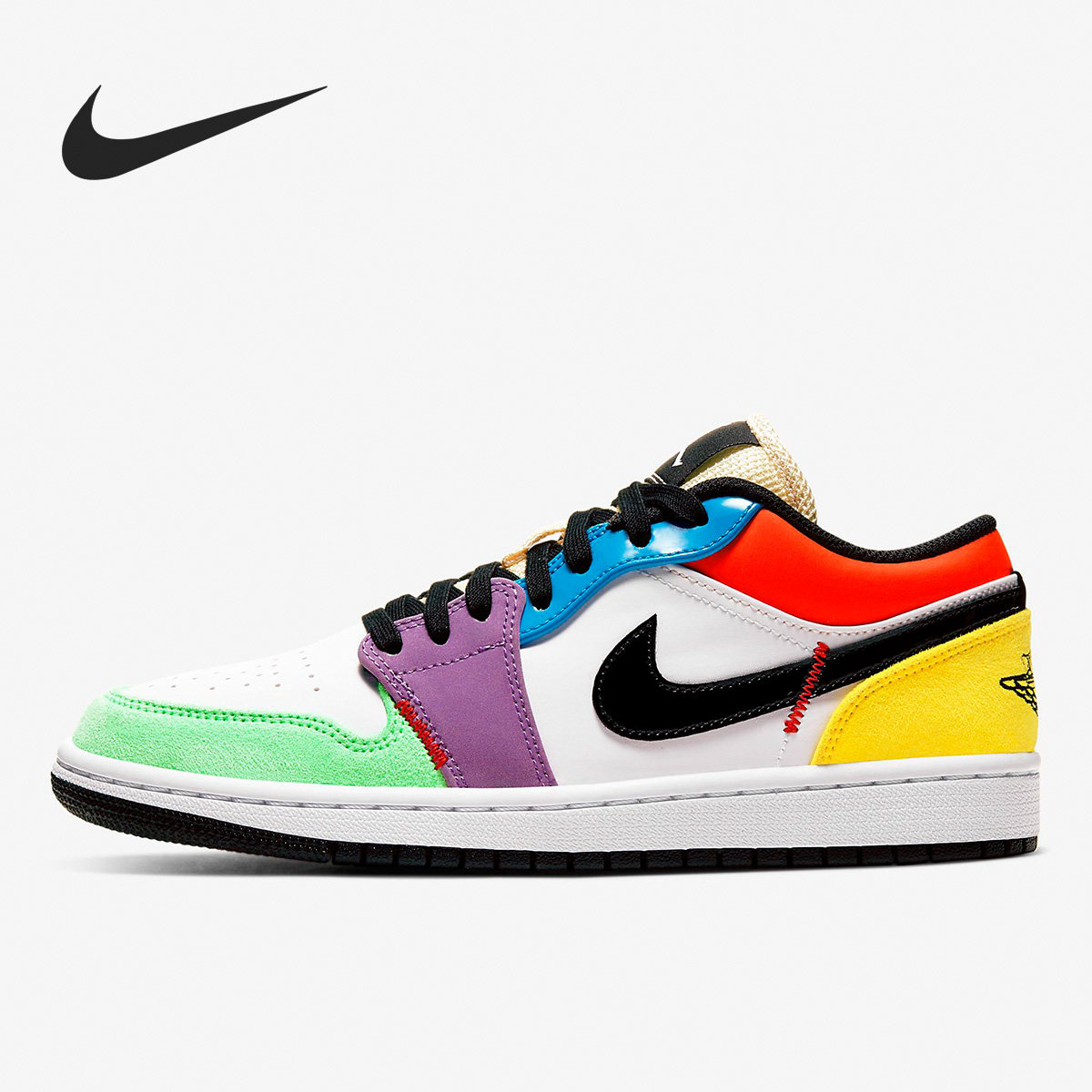 nike耐克正品airjordanmidaj1多彩拼接低帮篮篮球鞋