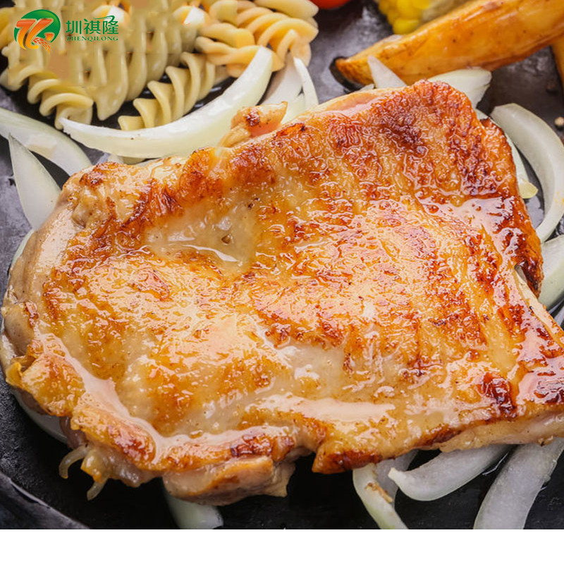 圳祺隆黑椒鸡扒冷冻脆皮鸡排香煎炸鸡扒半成品健身鸡肉小吃商用