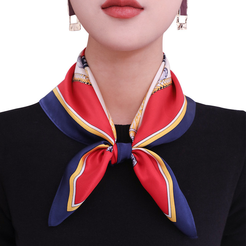 高档真丝围脖桑蚕蚕丝小丝丝巾护颈小方方巾围巾