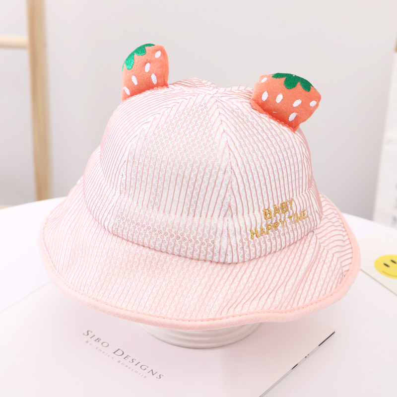 婴儿太阳帽儿童童帽子夏宝宝渔夫网眼透气可爱帽子