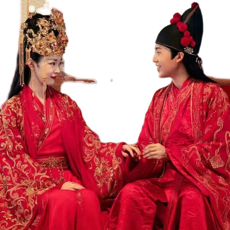 凤冠霞帔汉服婚服出租结婚赘婿宋轶郭麒麟亲子2022年汉服