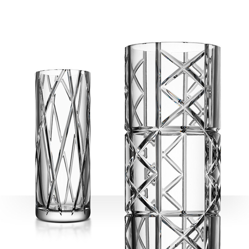 orrefors 进口水晶玻璃 explicit透明花瓶北欧式家居客厅插花摆件