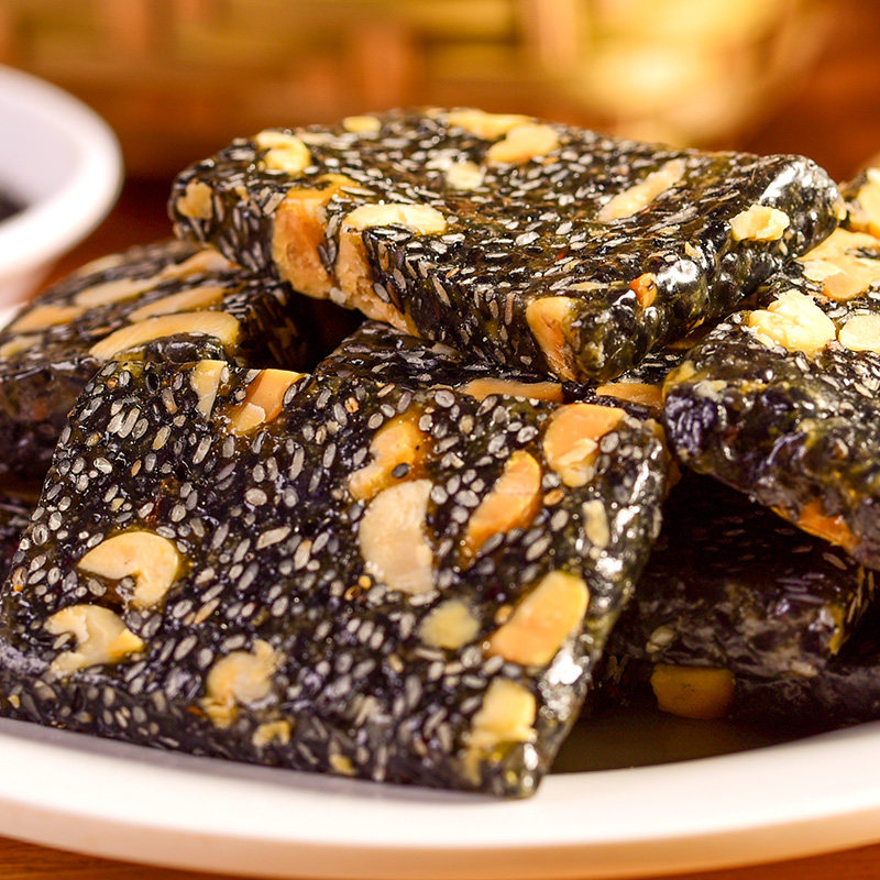 花生黑芝麻糕老式酥脆麦芽软糖传统切糕独立包装2斤糖果年货