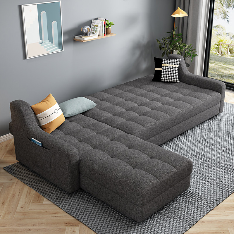 沙发能变形的科技布小户型多功能组合贵妃两用沙发床