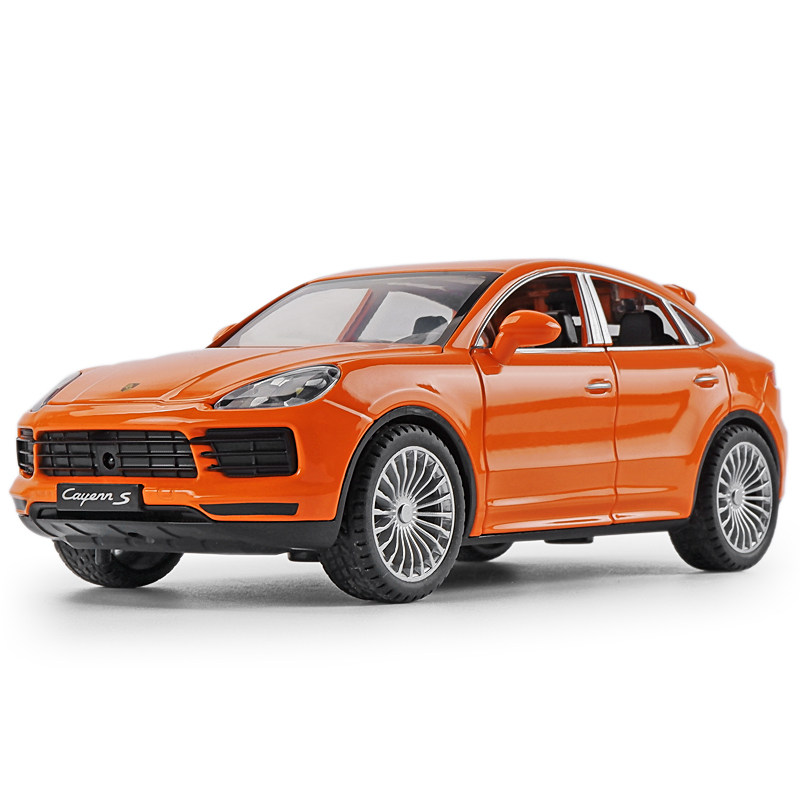 保时卡宴合金车模仿真大号汽车模型摆件金属玩具车车模