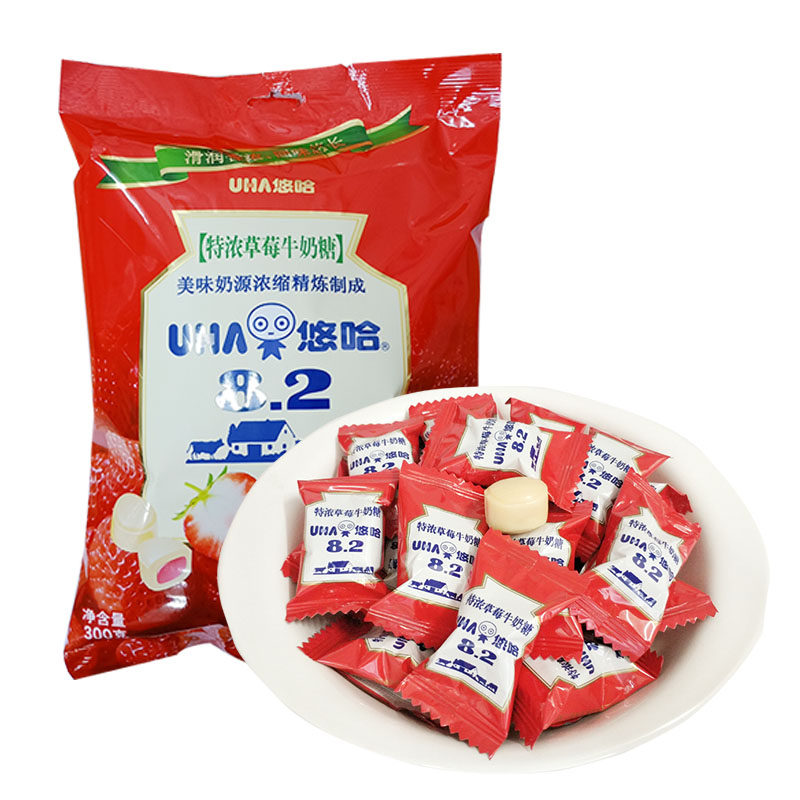 悠哈牛奶糖奶糖uha哈特袋装300g结婚喜糖休闲传统糖果
