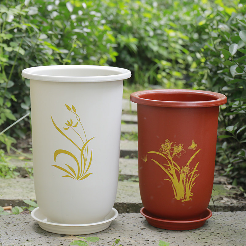 花盆加高加厚兰花专用盆高塑料树脂通风透气花盆