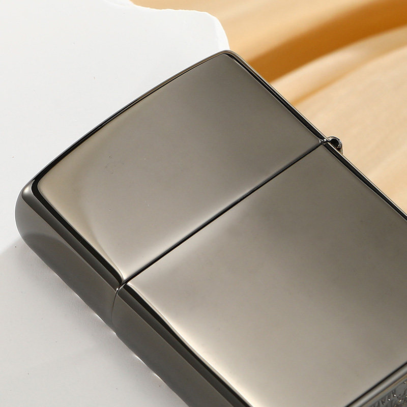 zippo打火机正品黑冰斜标官方正版芝宝防风煤油zippo