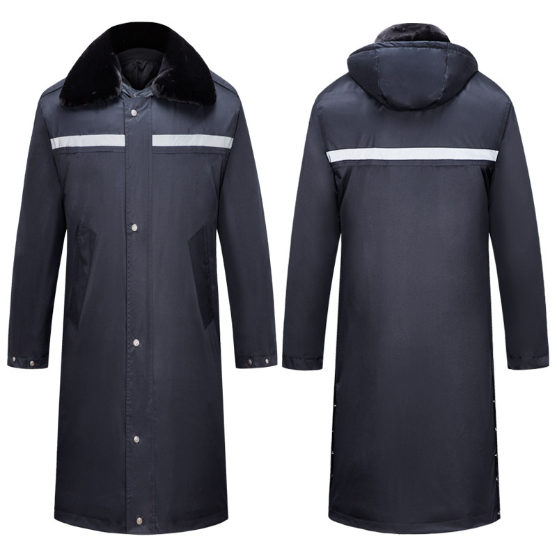 保安大衣冬季加厚防寒服棉服劳保工作服冬装棉大衣棉衣