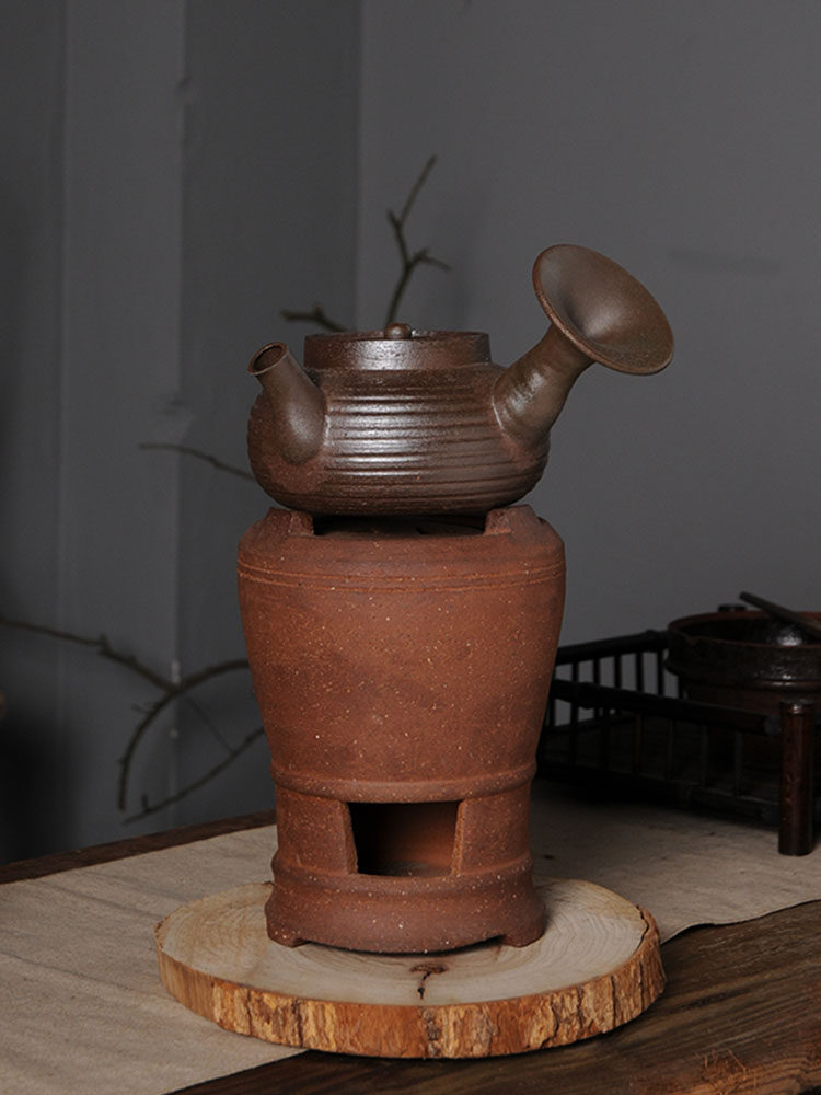 核桃风炉茶道复古煮茶木炭茶炉炭炉烧炭老式功夫茶具