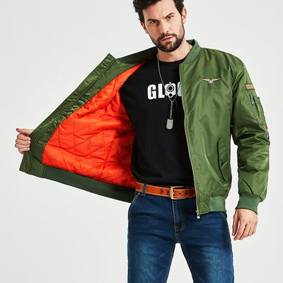 秋冬季ma1飞行员夹克男军迷刺绣棒球服大码外套棉服厚薄军迷航天