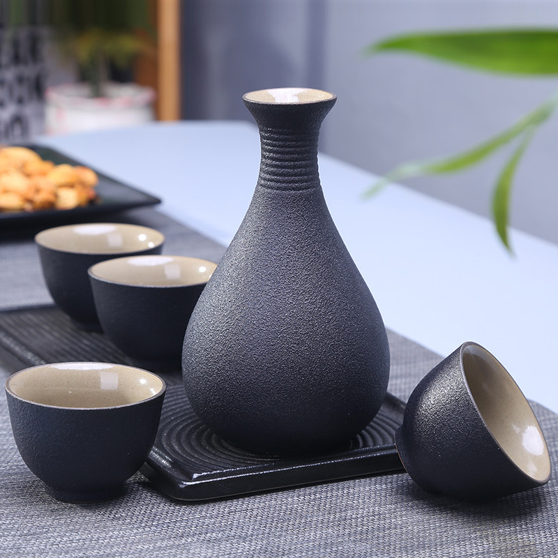 酒壶黑陶酒杯酒具陶瓷酒器黄酒白酒杯家用酒壶
