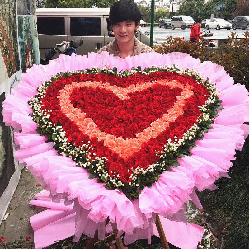 9999朵红玫瑰玫瑰花武汉鲜花店同城速递求婚生日上海鲜花速递同城