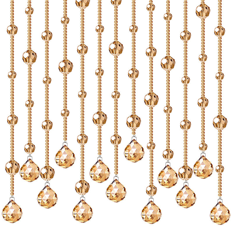 水晶珠帘隔断帘珠子门帘隔断客厅玄关2021年新款免打孔挂风水帘子