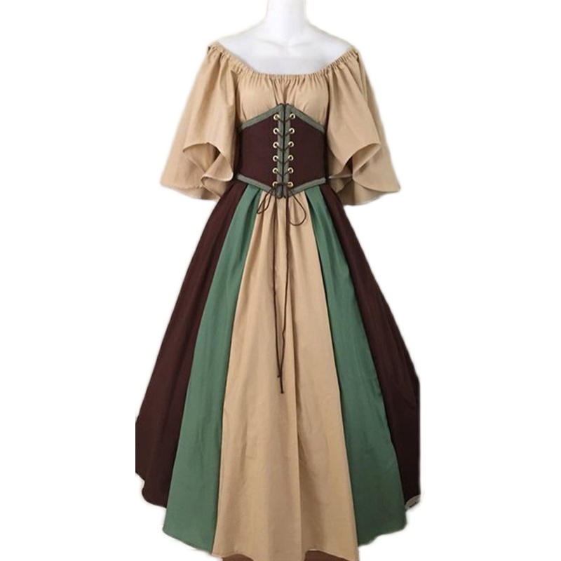 欧洲中世纪服装文艺复兴收腰大摆英国复古平民话剧民族服装