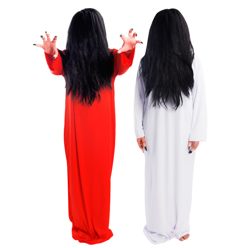 扮鬼万圣节假发色鬼白色鬼恐怖剧本密室衣服女鬼服饰