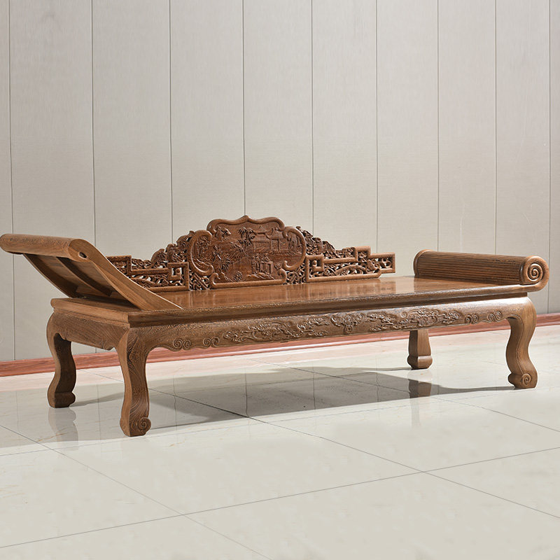 唐煌轩红木家具鸡翅木贵妃美人榻现新中式中式罗汉床