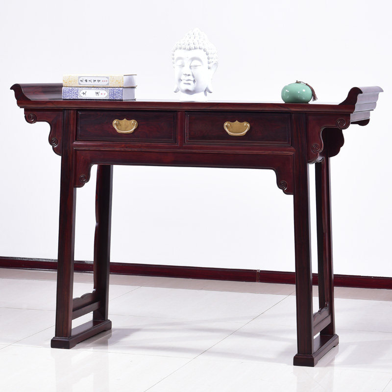 红木家具客厅翘头案红酸枝木神神台供桌中式条案玄关条案