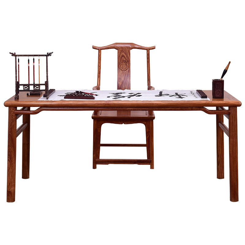 红木家具花梨木书法桌实木书画桌家用画案中式毛笔书桌书房写字台