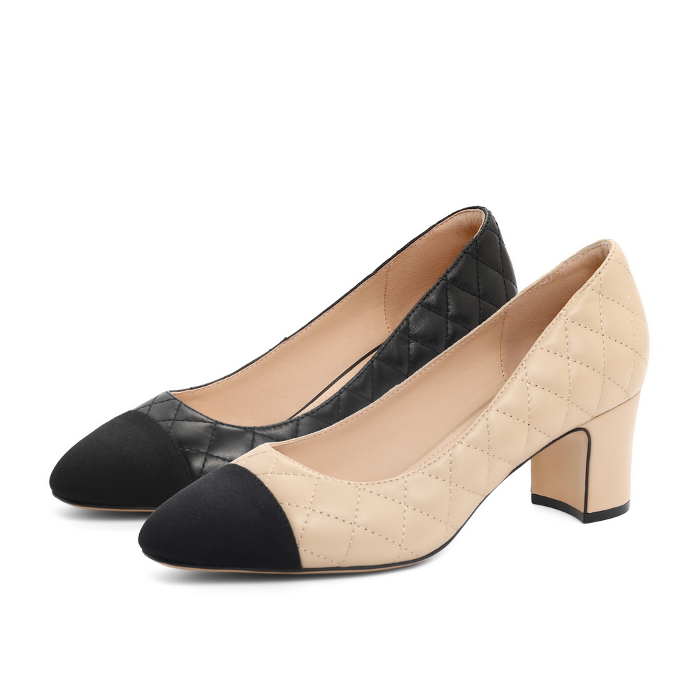 百丽小香风高跟鞋2023春季女鞋新款鞋子优雅跟单单鞋