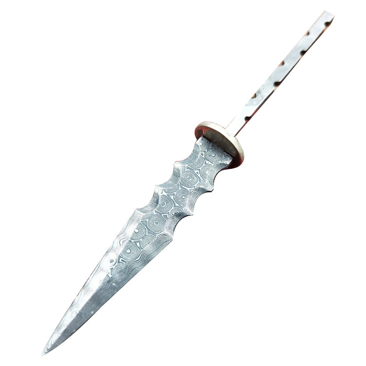 大马士革钢茶刀胚 普洱茶黑茶剑胚 小直胚 diy茶道配件撬茶工具