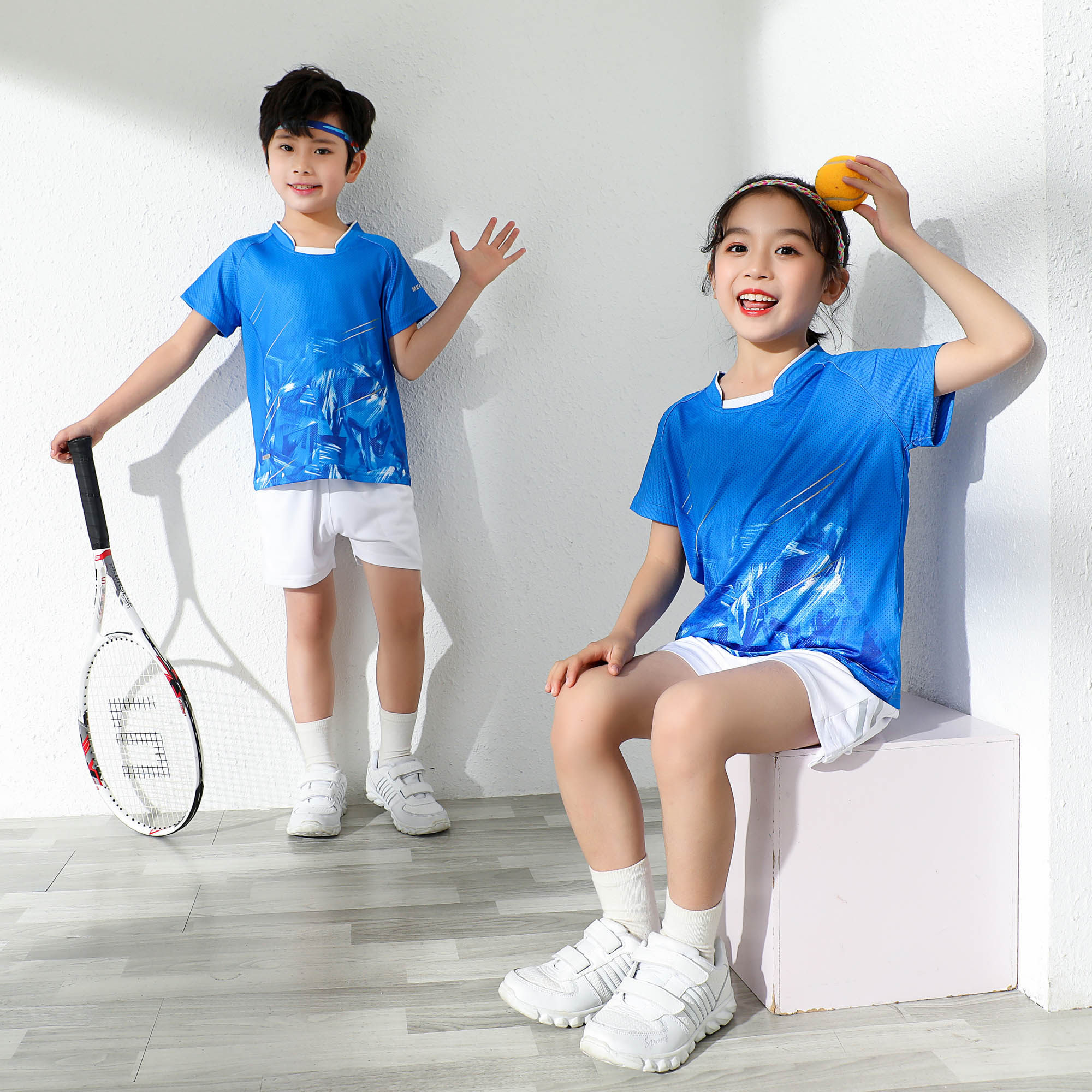 儿童羽毛球套装夏速干透气男女女童短袖运动服装比赛羽毛球服