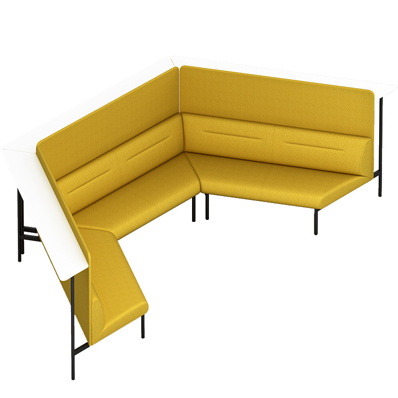 创新多媒体视频电视会议室办公布艺沙发环形沙发