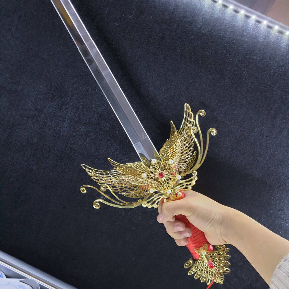 天官赐福花城金箔扇谢怜cos周边古风复古扇子折扇悦神剑道具配饰