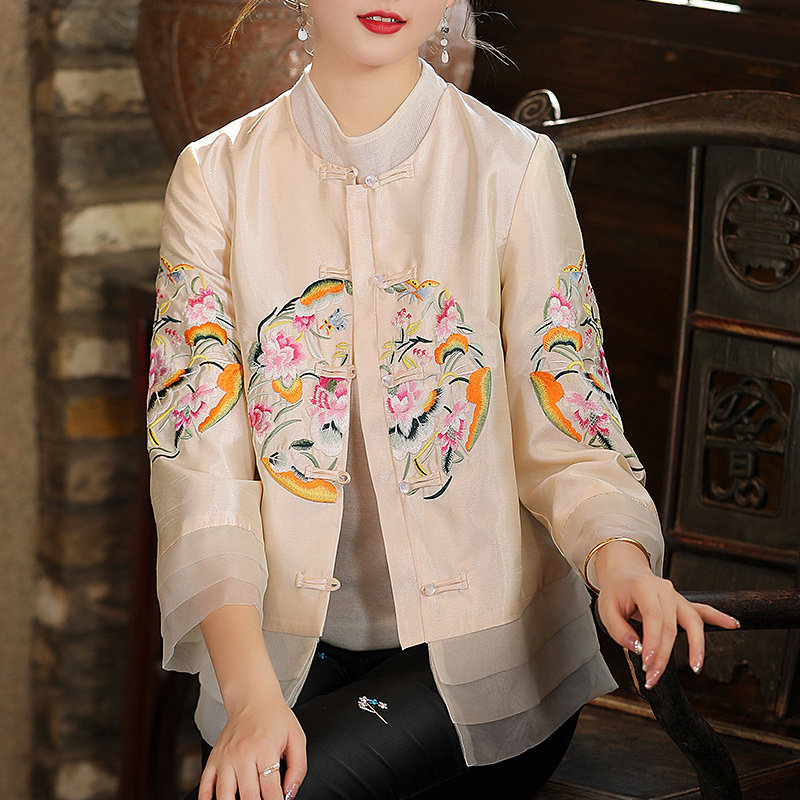 唐装女装中国国风秋款改良旗袍上衣2021年新款上衣