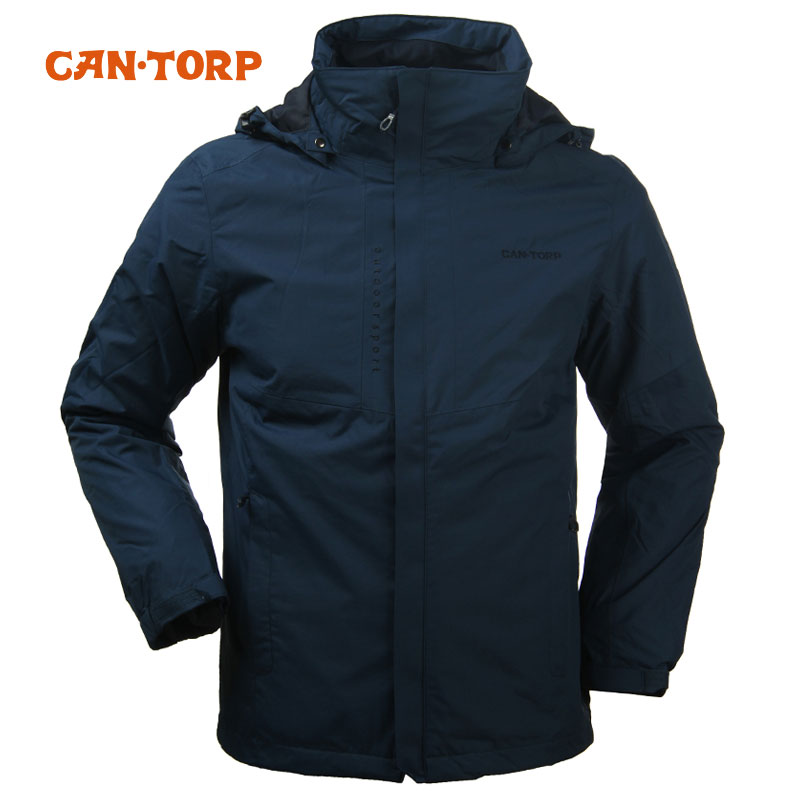 CANTORP户外冲锋衣男 登山户外服三合一两件套内胆抓绒衣保暖防水