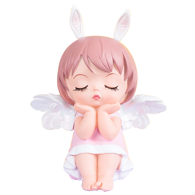 烘焙蛋糕装饰安妮宝贝天使羽毛翅膀玩偶摆件少女心爱节日装扮用品