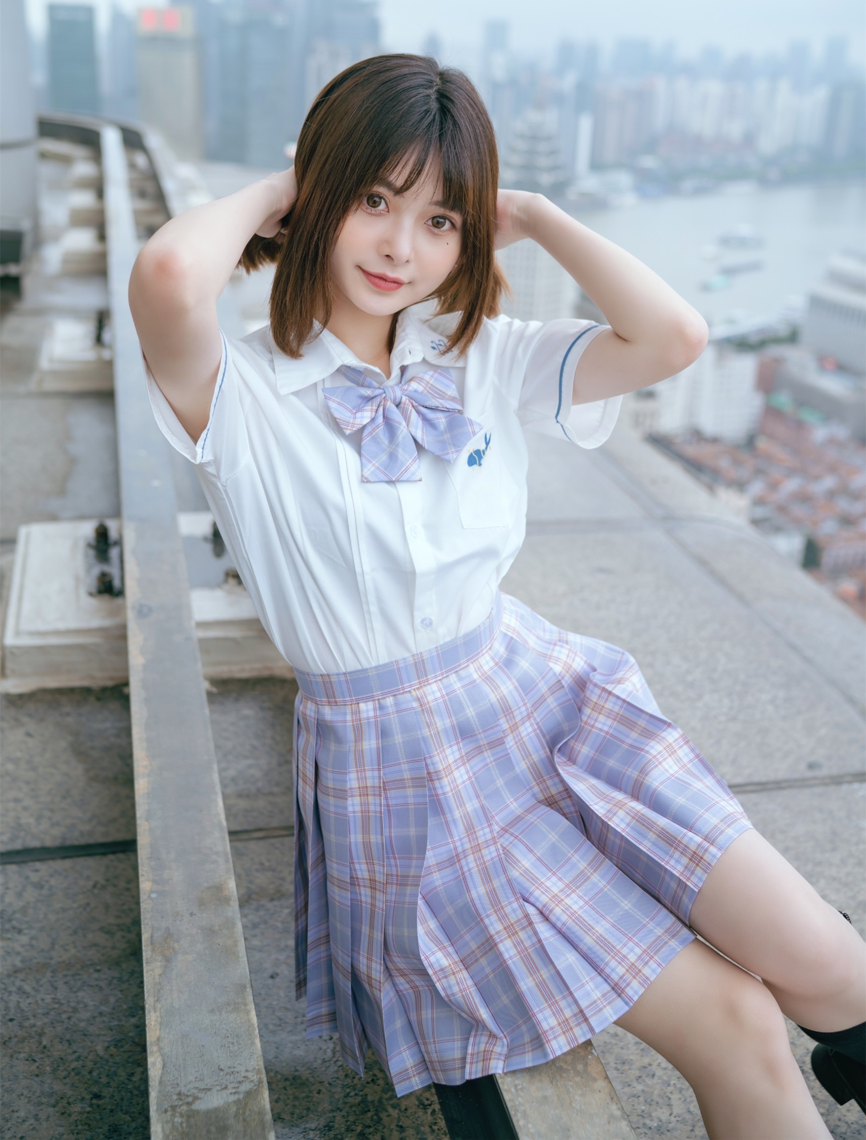 初夏家jk初遇原创jk制服学院风格银线夏季半身裙