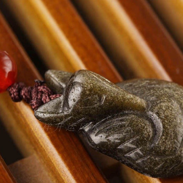 金曜石吊坠金耀天然狐狸石狐石灵狐项坠挂件项坠