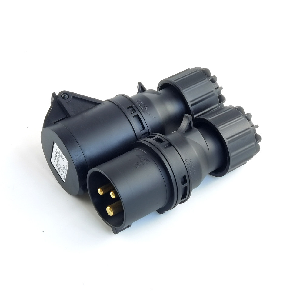 16a黑色防水公母舞台灯光电源工业插头航空连接器插头