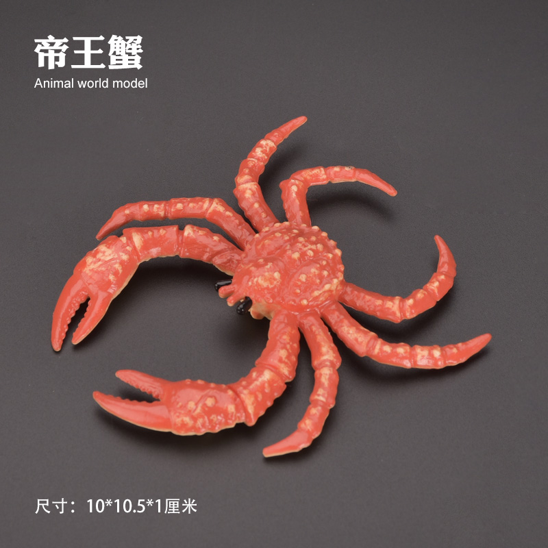 儿童仿真海洋海底玩具模型螃蟹梭子寄居蟹红仿真