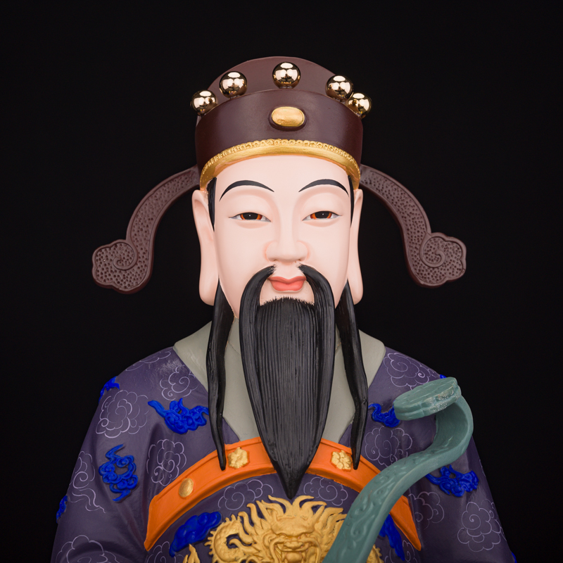 文昌星家用学业铜像文曲星昌星台湾盛凡彩绘金彩绘摆件