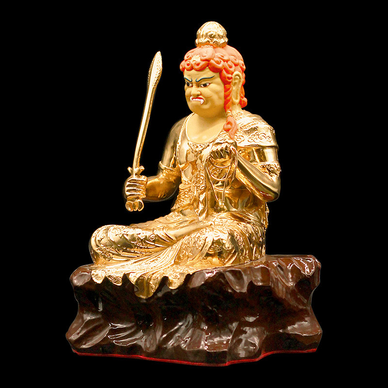 不动台湾盛凡明王佛像鎏金菩萨属鸡本命佛家摆件