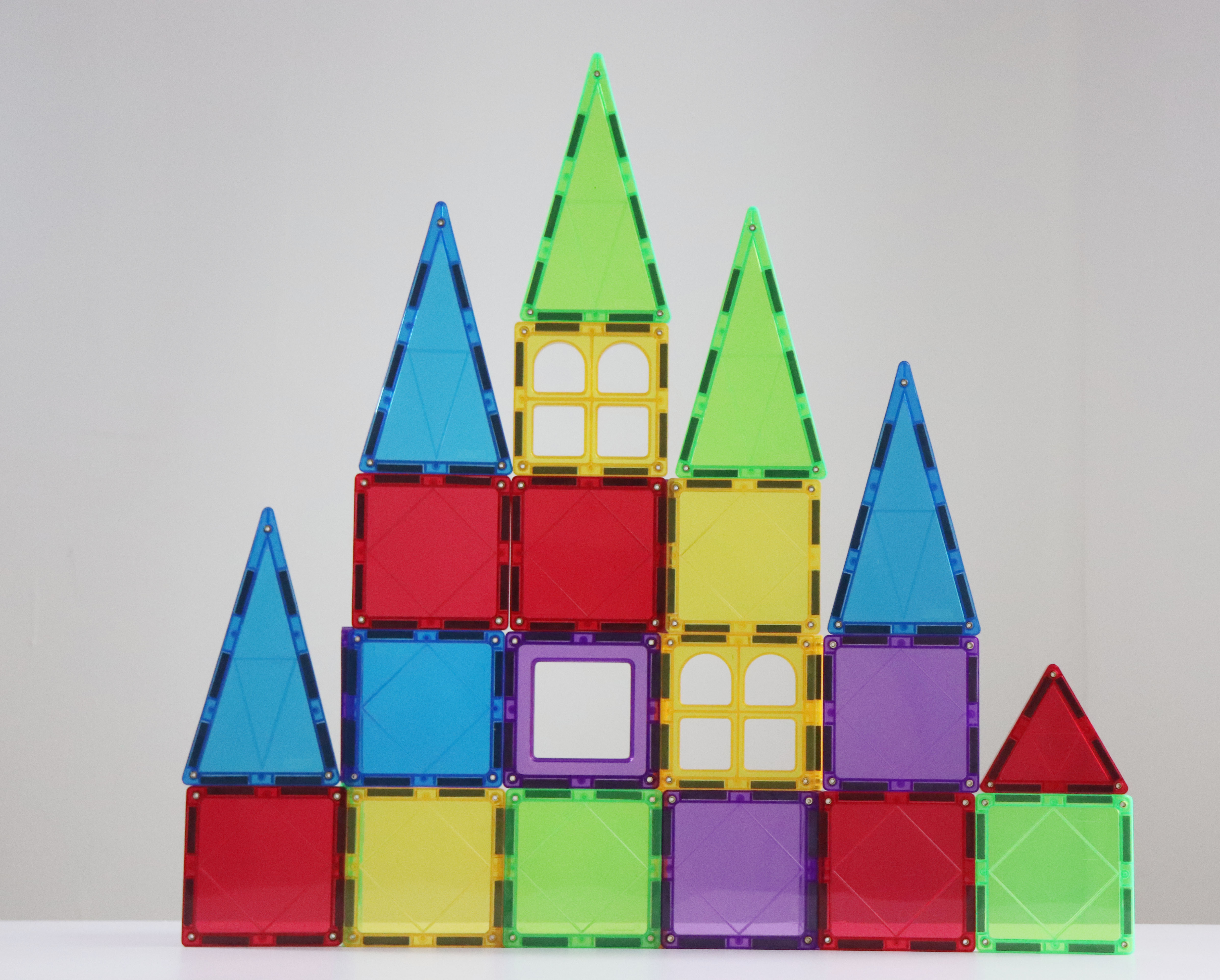 出口日本原版彩窗磁力片积木stem光学磁性城堡拼装儿童益智玩具