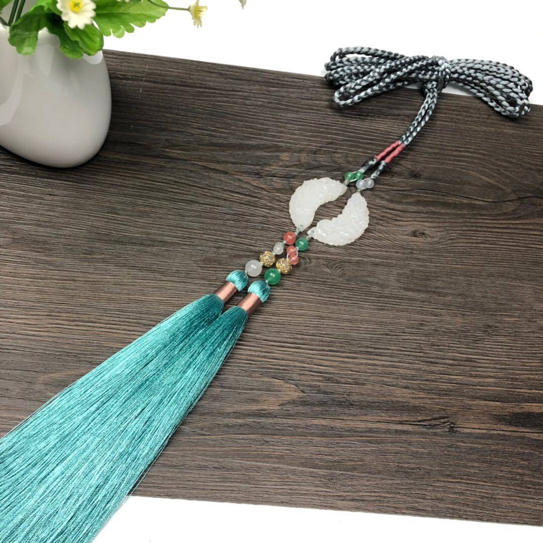 汉服宫绦涤腰腰带流苏白玉龙凤玉佩压裙古风其他diy饰品配件