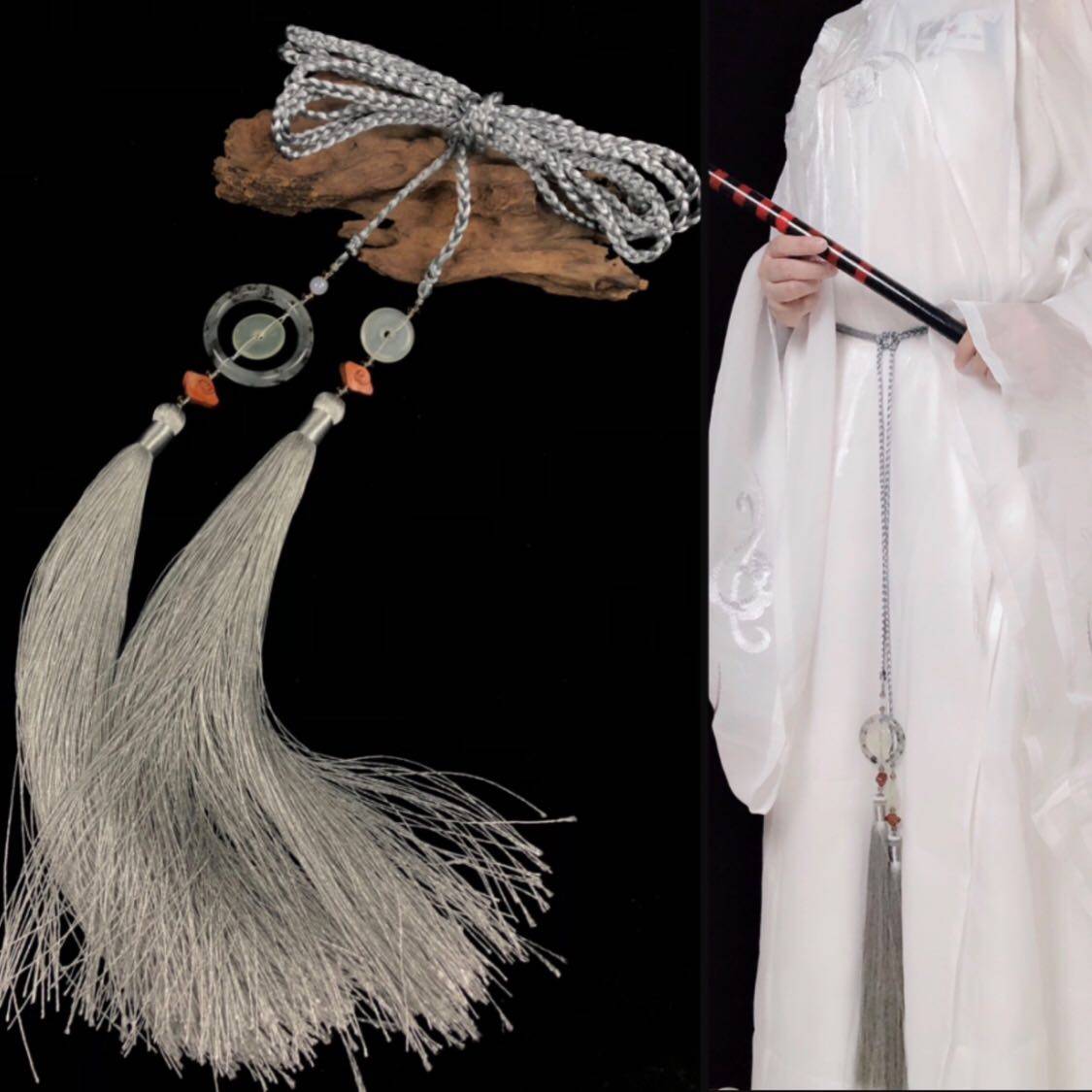 古风绳汉压裙流苏玉腰腰间腰带配饰宫绦直缀其它首饰