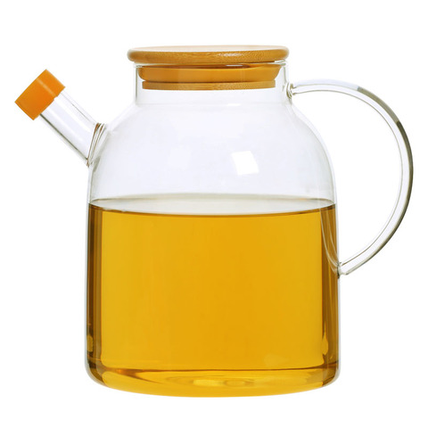 超大容量厨房油壶日式调味防漏大油瓶玻璃家用大号食用油罐蜂蜜罐