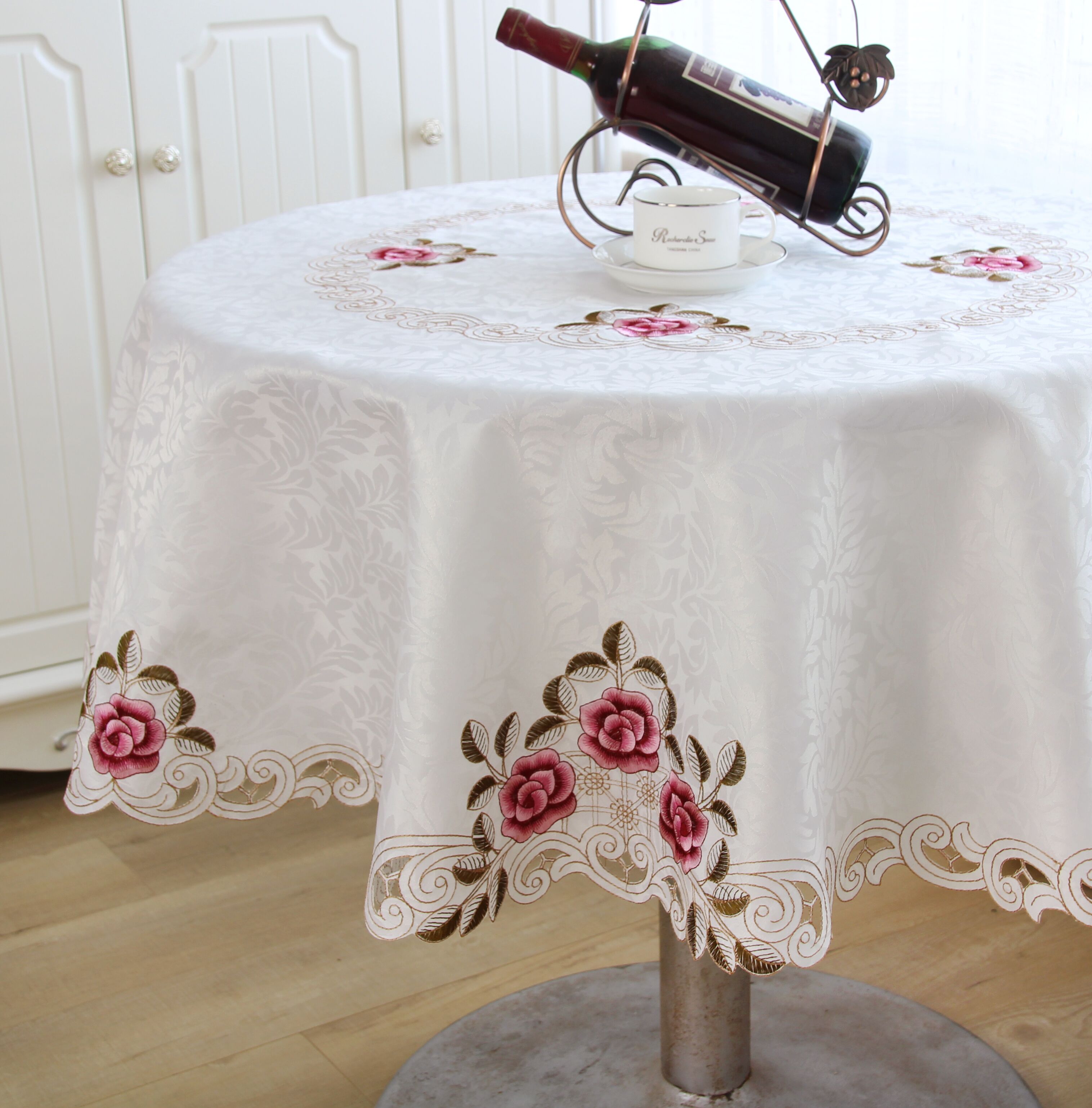 桌布欧式餐桌圆形椭圆布艺高档奢华家用清新桌布