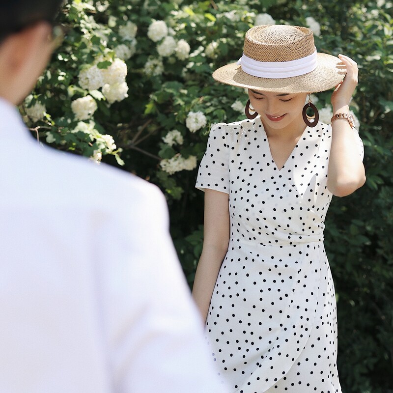 nexyco奈蔻真丝连衣裙女夏桑蚕蚕丝法式温柔荷叶连衣裙