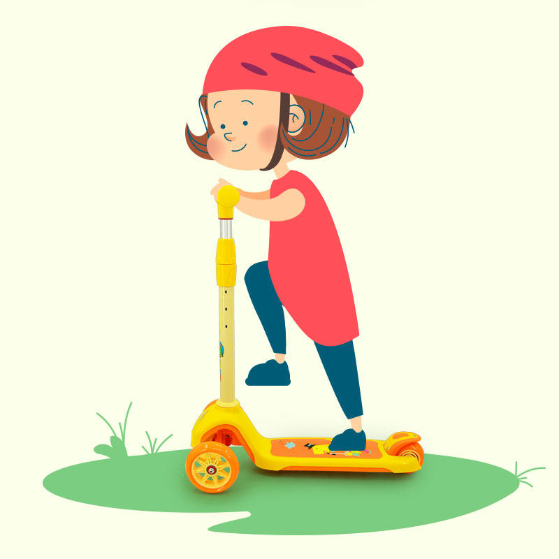 小小恐龙儿童专业滑板车1368岁小孩幼儿滑滑滑车单脚滑板车