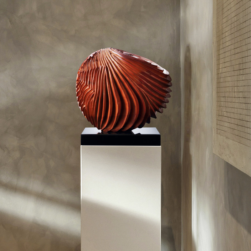 现代抽象木雕木雕工工艺品玄关桌面摆件装饰品酒店摆件