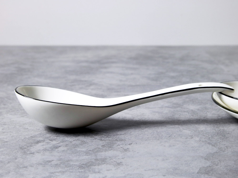 wuxin陶瓷大汤勺日式餐具汤锅品锅勺子饭勺粥勺纯白大调羹家用勺