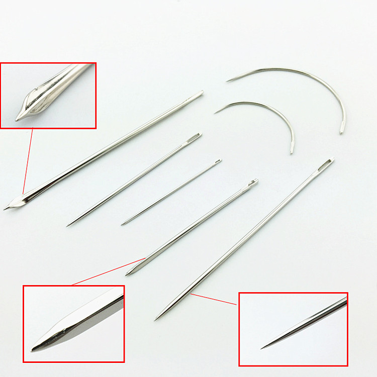 手工diy三角真皮皮革针皮菱形皮草工具异形针